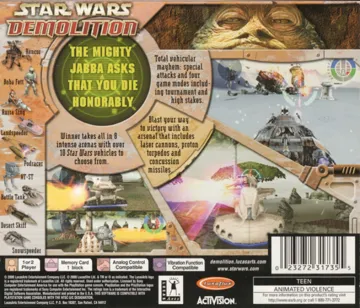 Star Wars - Demolition (US) box cover back